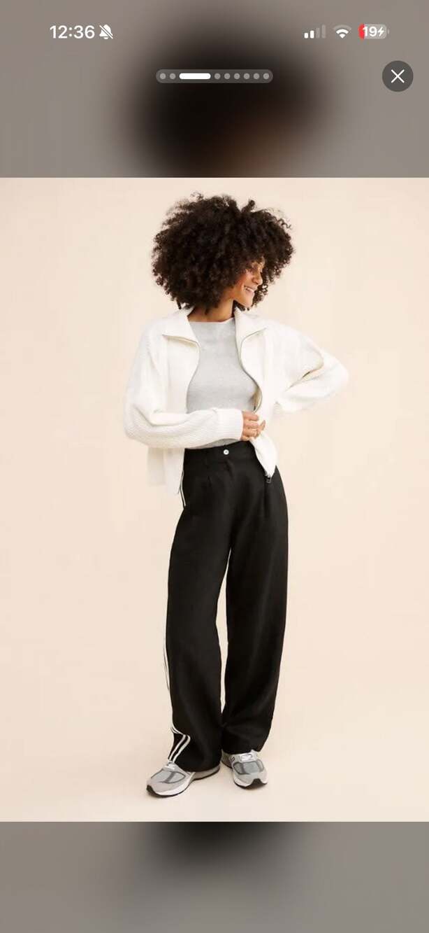 Varley Ribbed Knit Full Zip Sweater